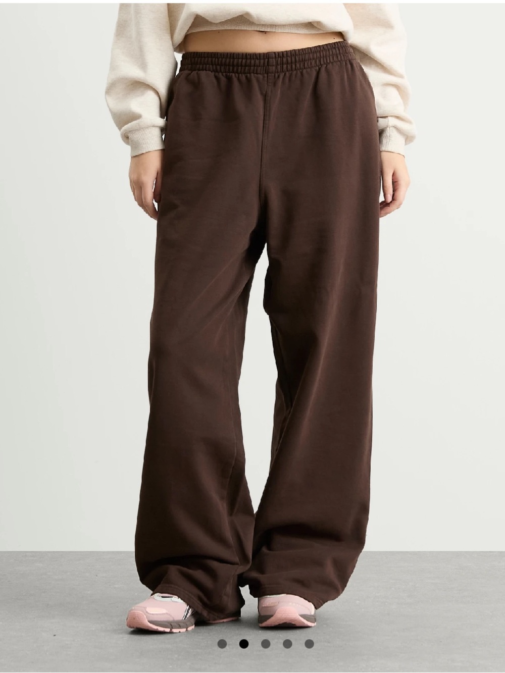 SKIMS Boyfriend Fleece Baggy Sweatpant size M in the color espresso NWT